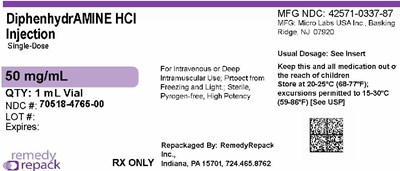 Mm1 (Diphenhydramine HCl 50mg mL 70518 4765 00)